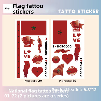 Flag Pattern Tattoo Stickers