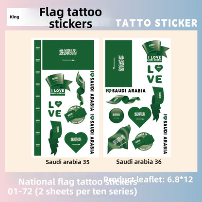 Flag Pattern Tattoo Stickers