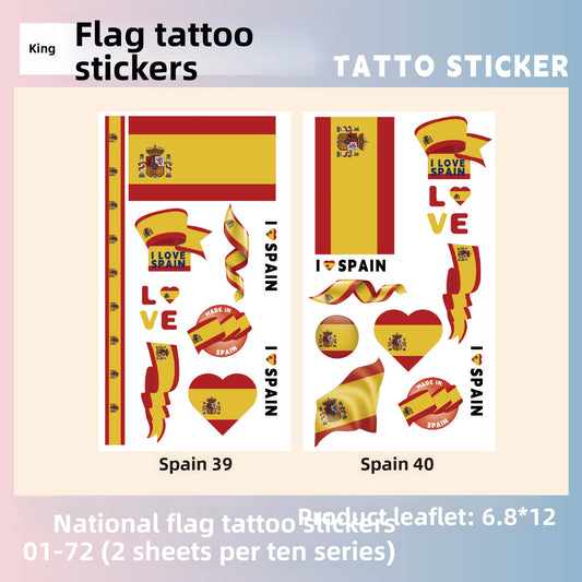 Flag Pattern Tattoo Stickers