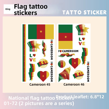 Flag Pattern Tattoo Stickers