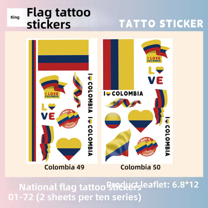 Flag Pattern Tattoo Stickers