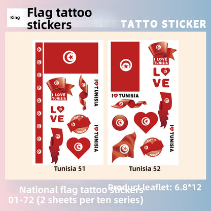 Flag Pattern Tattoo Stickers