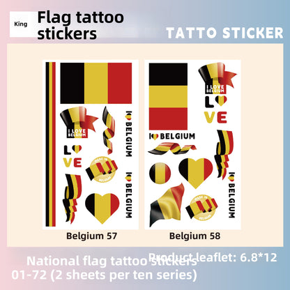 Flag Pattern Tattoo Stickers