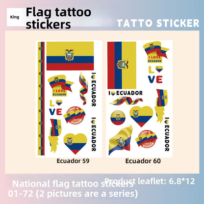 Flag Pattern Tattoo Stickers
