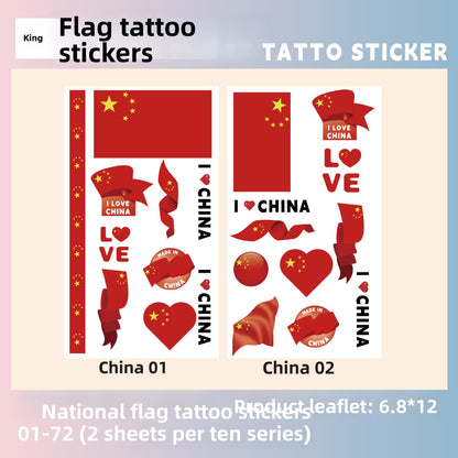 Flag Pattern Tattoo Stickers