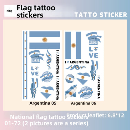 Flag Pattern Tattoo Stickers
