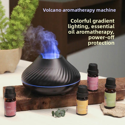 Flame Aromatherapy Humidifier with Essential Oil Diffuser