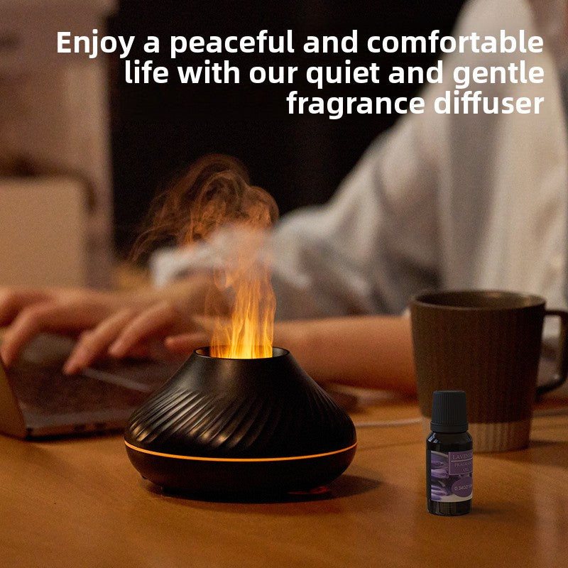 Flame Aromatherapy Humidifier with Essential Oil Diffuser