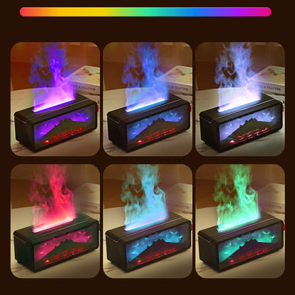 Flame effect electric fireplace essential oil diffuser