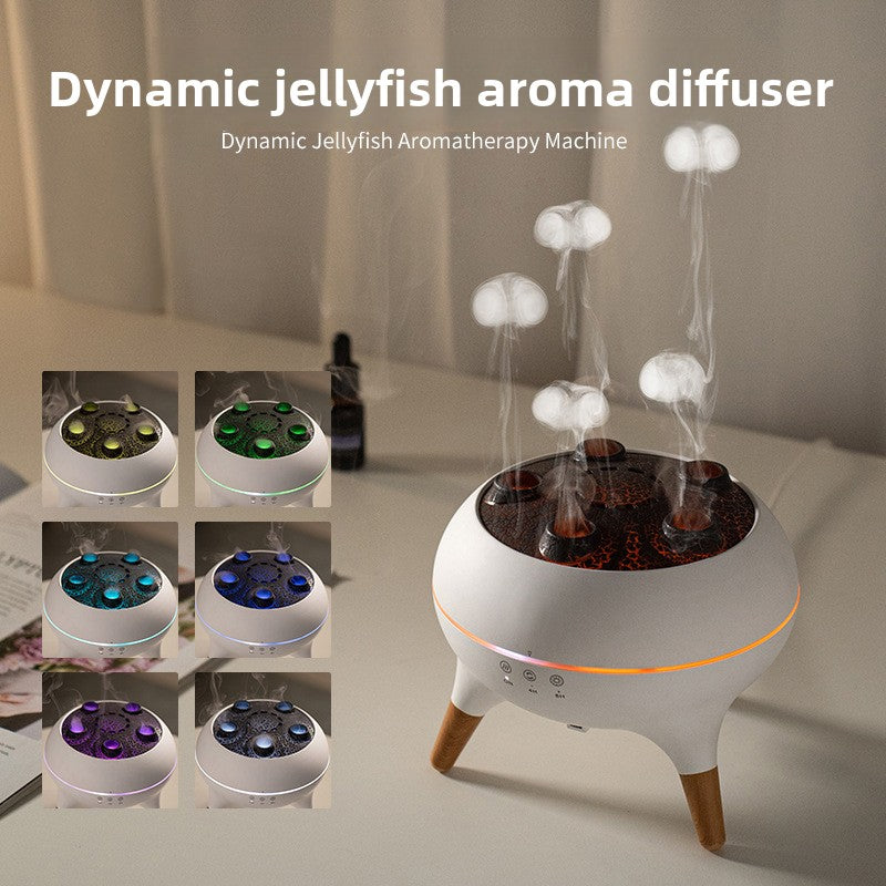 Flame Mist Aromatherapy Humidifier with Dynamic LED Lights