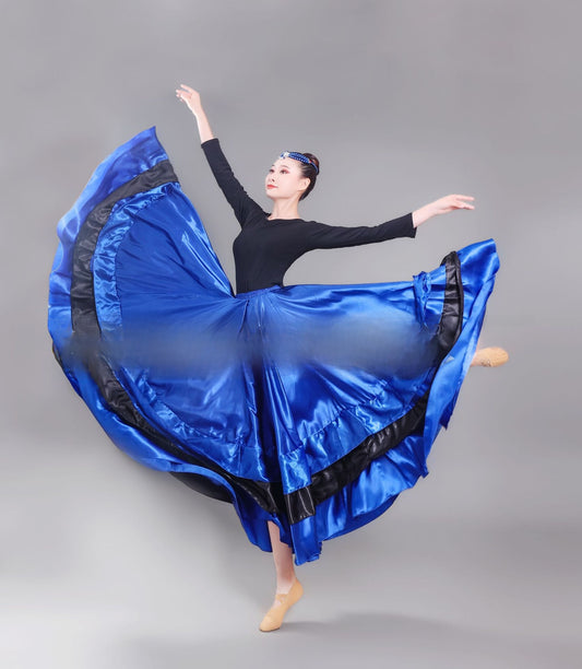 Flamenco Performance Dance Skirt with Swing Design