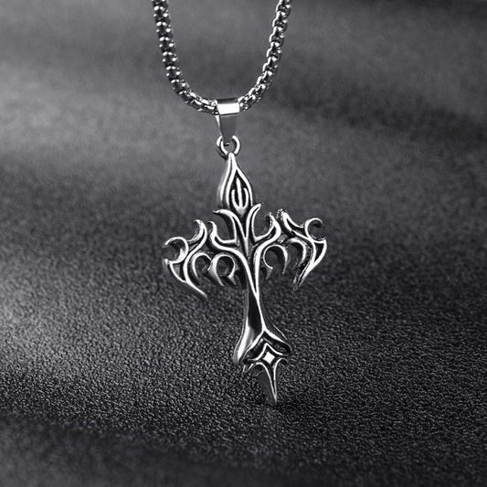 Flamepunk Cross Necklace