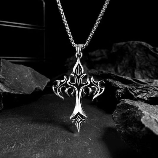 Flamepunk Cross Necklace