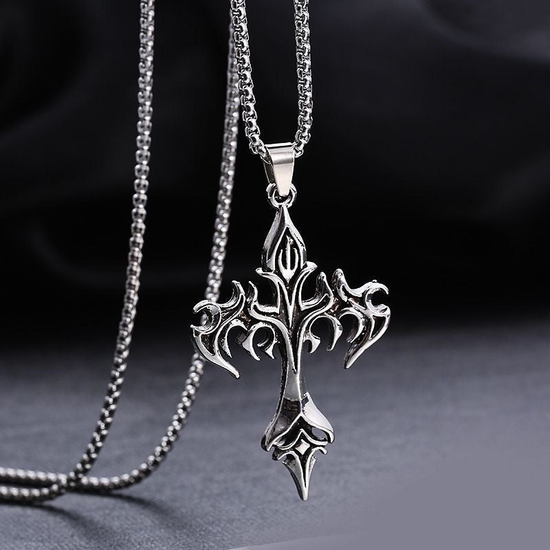 Flamepunk Cross Necklace