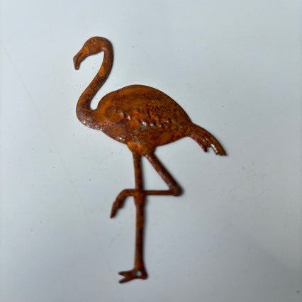 Flamingo Metal Garden Art Stake