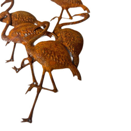 Flamingo Metal Garden Art Stake