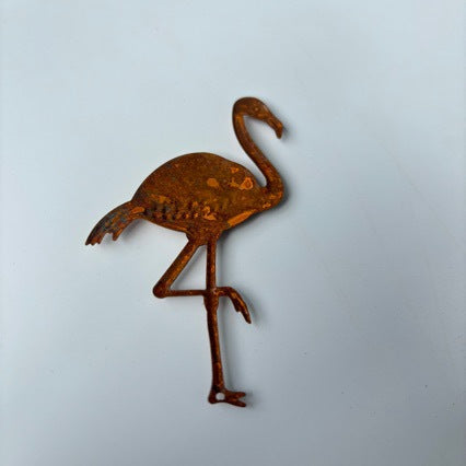 Flamingo Metal Garden Art Stake
