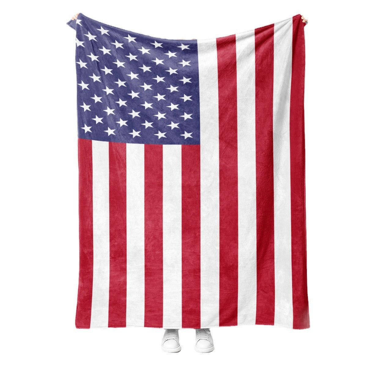 Flannel American Flag Printed Blanket