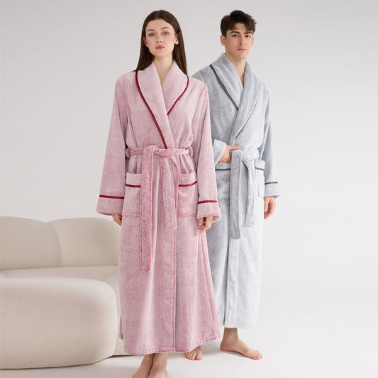 Flannel bathrobe