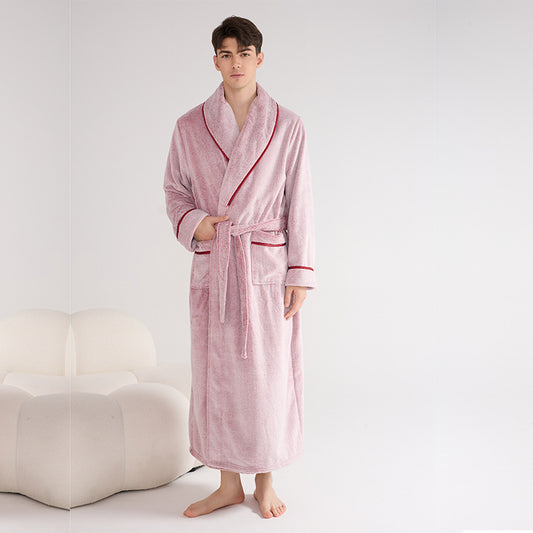 Flannel bathrobe