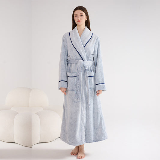 Flannel bathrobe