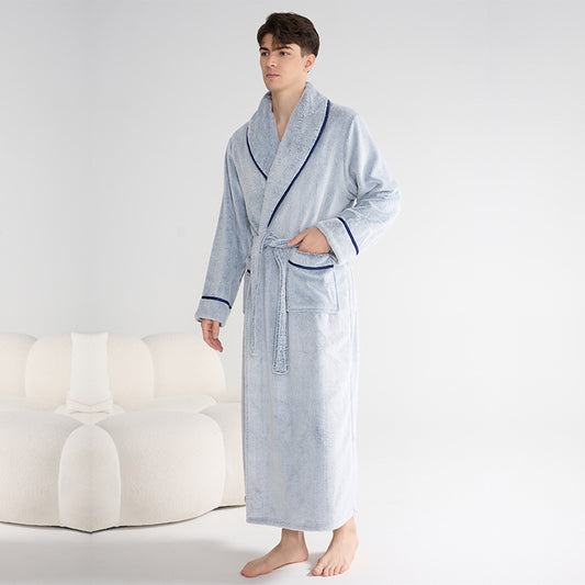 Flannel bathrobe