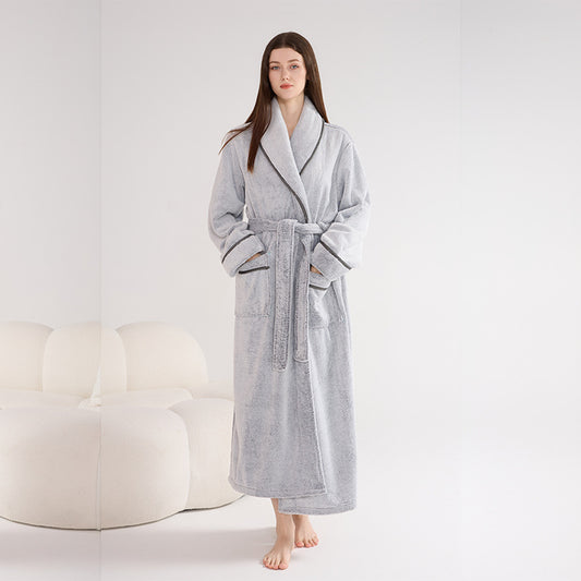 Flannel bathrobe