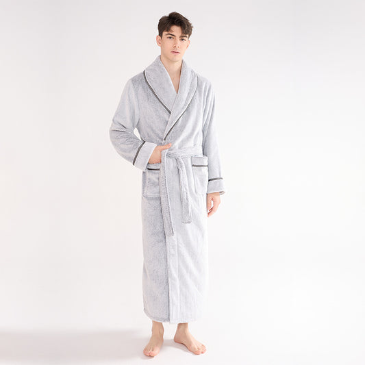 Flannel bathrobe