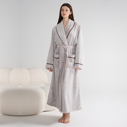 Flannel bathrobe