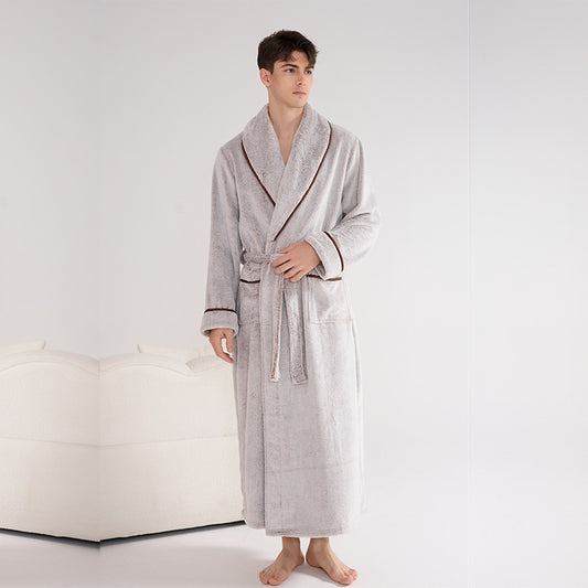 Flannel bathrobe