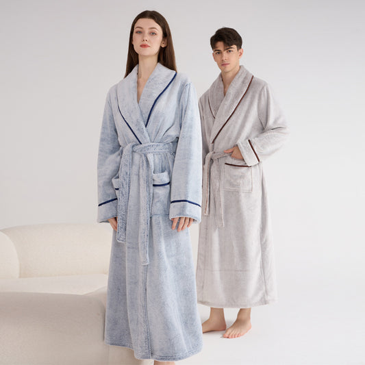 Flannel bathrobe