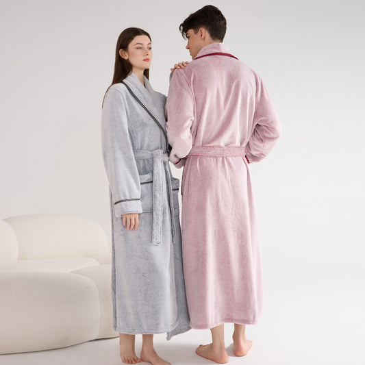 Flannel bathrobe