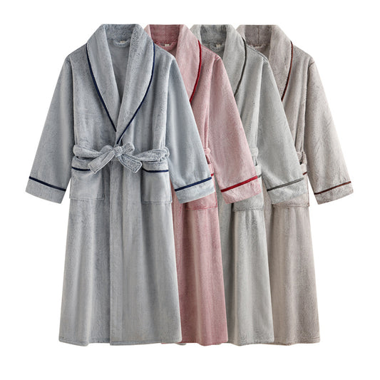 Flannel bathrobe