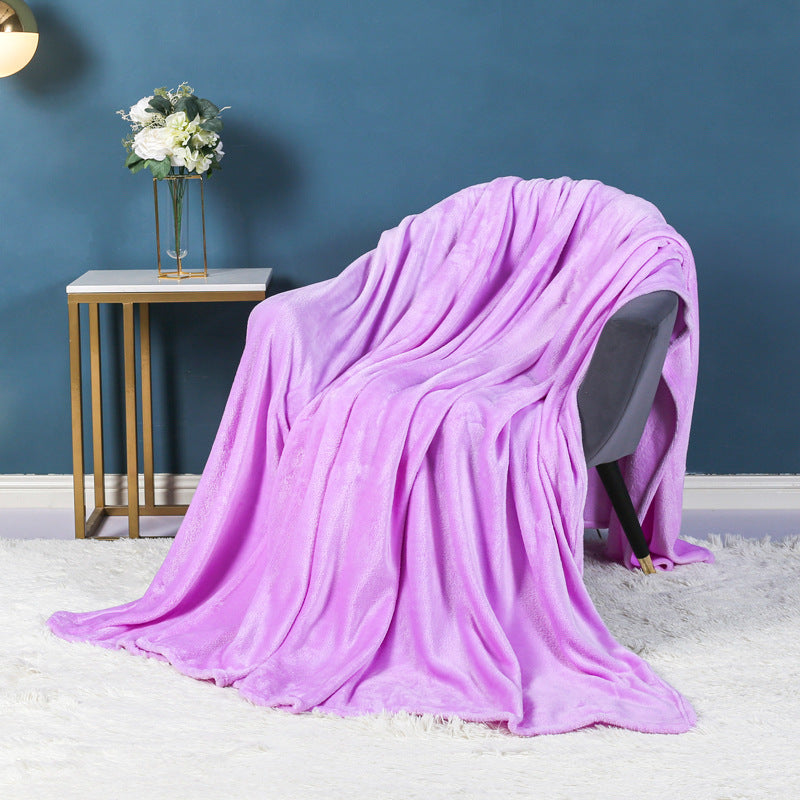 Flannel blanket solid color blanket