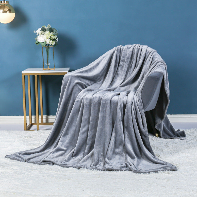 Flannel blanket solid color blanket