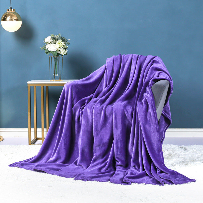 Flannel blanket solid color blanket