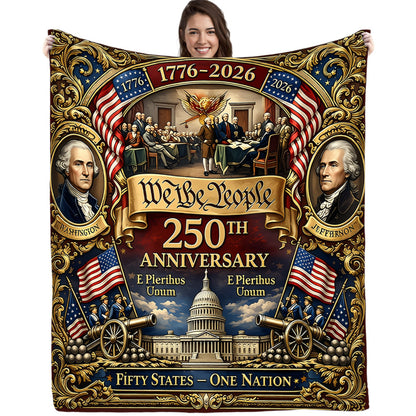 Flannel Commemorative Blanket for Home and Office