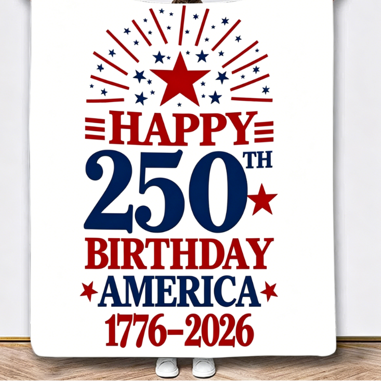 Flannel Commemorative Blanket for Home and Office