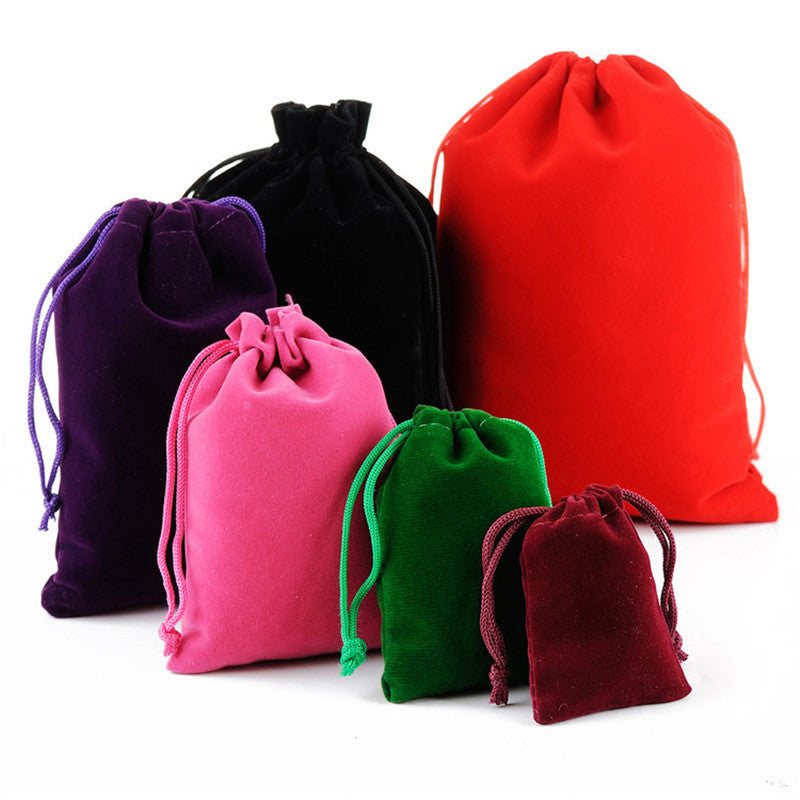 Flannel Drawstring Jewelry Bag