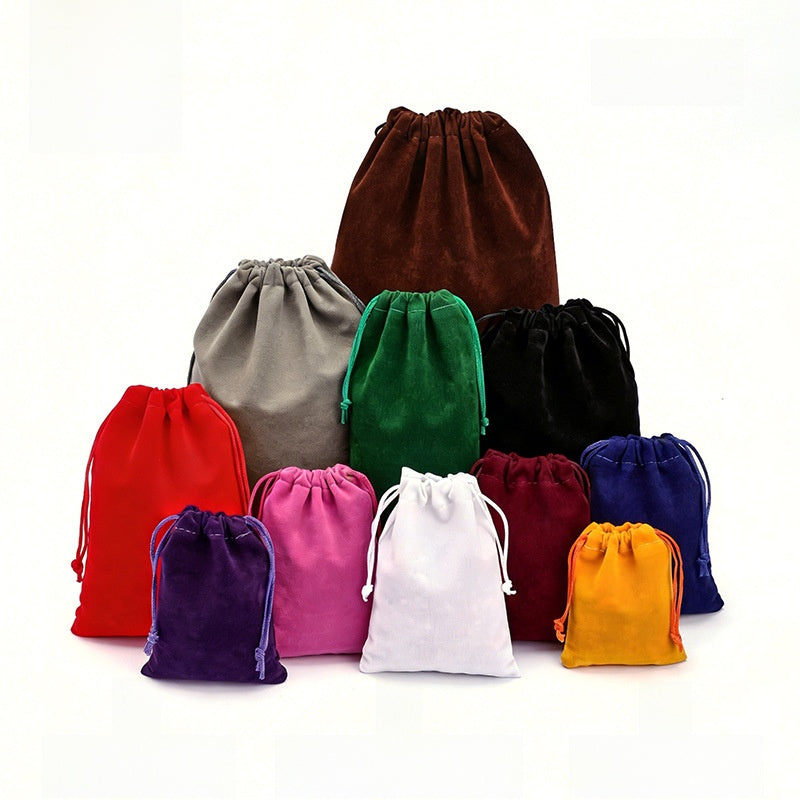 Flannel Drawstring Jewelry Bag