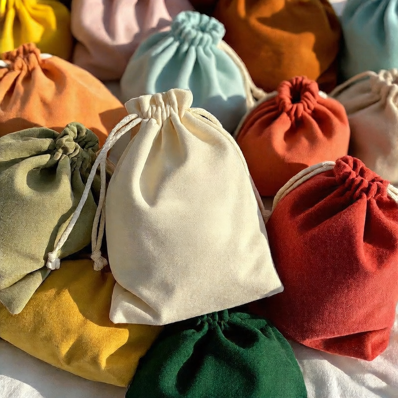 Flannel Drawstring Pocket