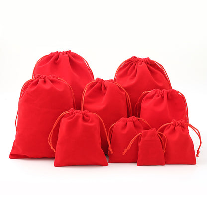 Flannel Drawstring Pocket