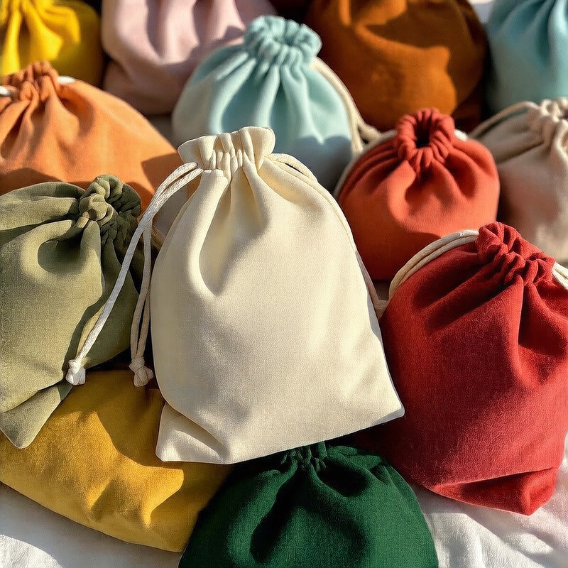 Flannel Drawstring Pocket