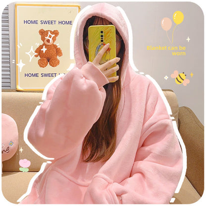 Flannel pajamas winter thickened homewear
