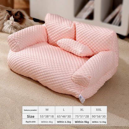 Flannel Pet Bed Warm Cat Sofa Kennel Nest Mat