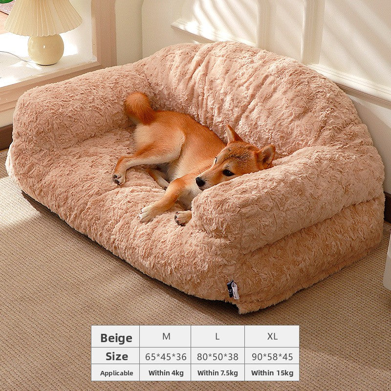 Flannel Pet Bed Warm Cat Sofa Kennel Nest Mat