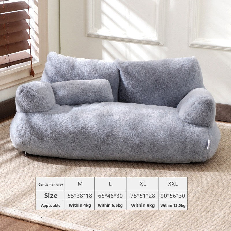 Flannel Pet Bed Warm Cat Sofa Kennel Nest Mat
