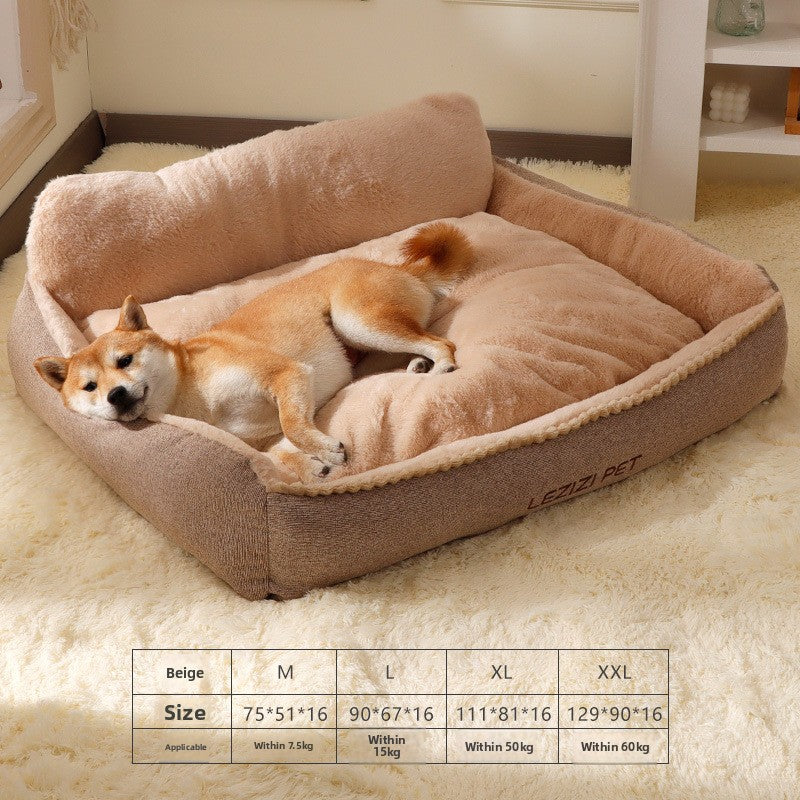 Flannel Pet Bed Warm Cat Sofa Kennel Nest Mat