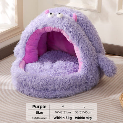 Flannel Pet Bed Warm Cat Sofa Kennel Nest Mat
