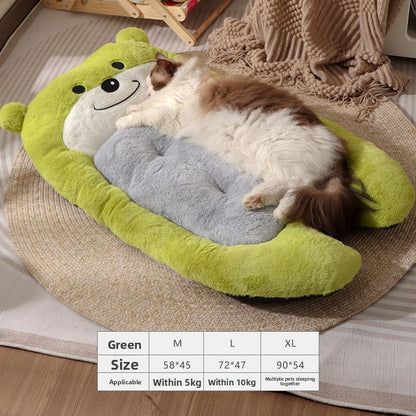 Flannel Pet Bed Warm Cat Sofa Kennel Nest Mat